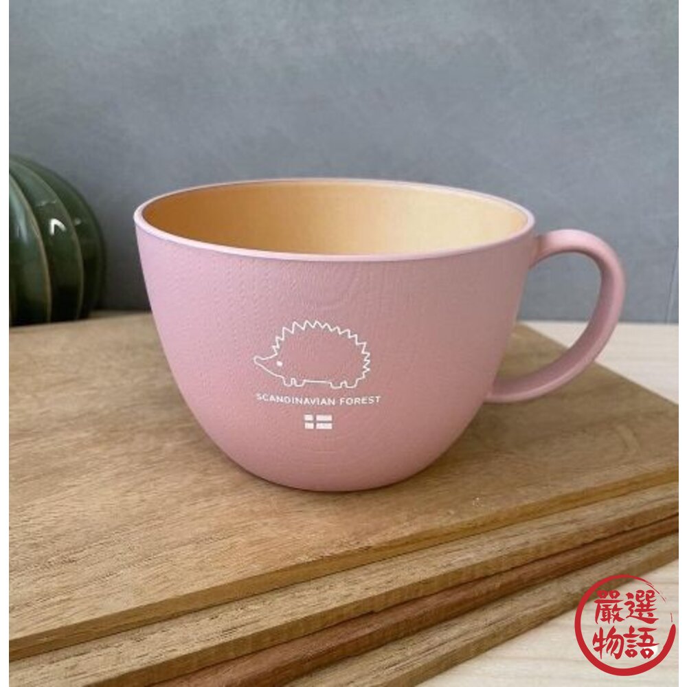 日本製 北歐森林小刺蝟 MOZ SCANDINAVIAN FOREST 木質色露營杯-圖片-4