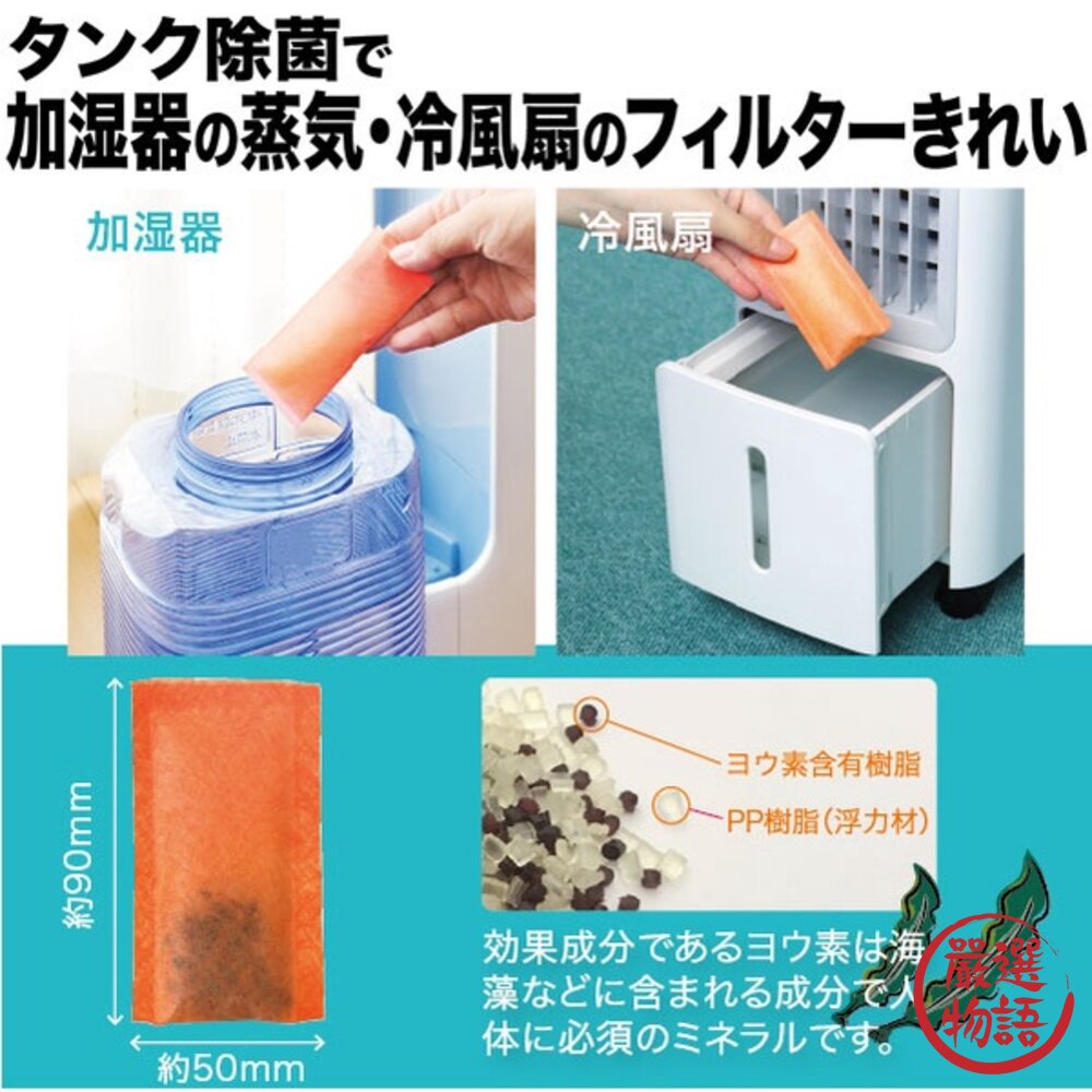 日本製加濕器用碘消毒包水冷風扇殺菌除菌除臭冰冷扇水氧機風扇消毒抑菌