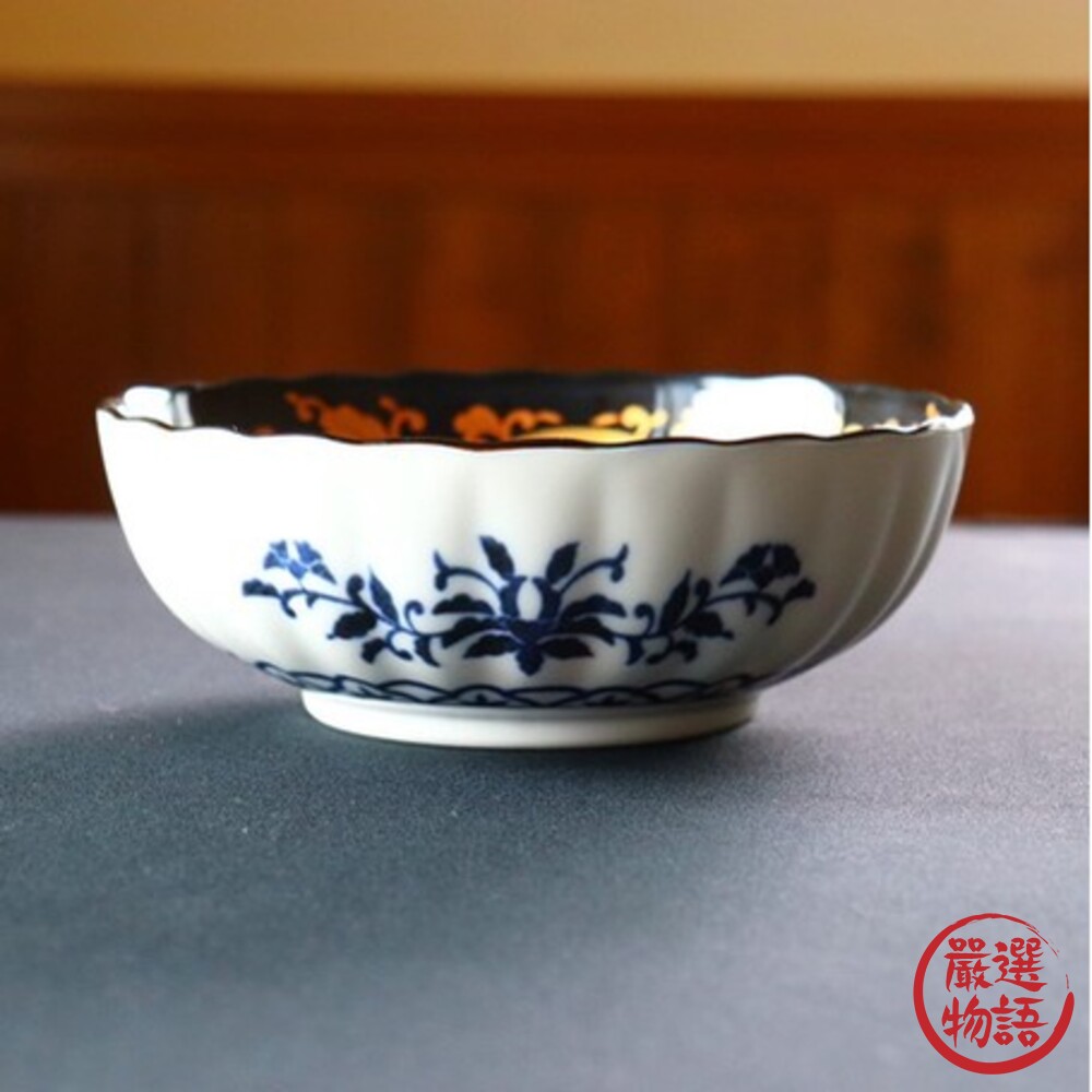 日本製 美濃燒 彩繪 萬壽菊碗 深碗 φ13.2cm 可微波 陶瓷餐具 湯碗 日式餐盤 廚房餐具-圖片-1