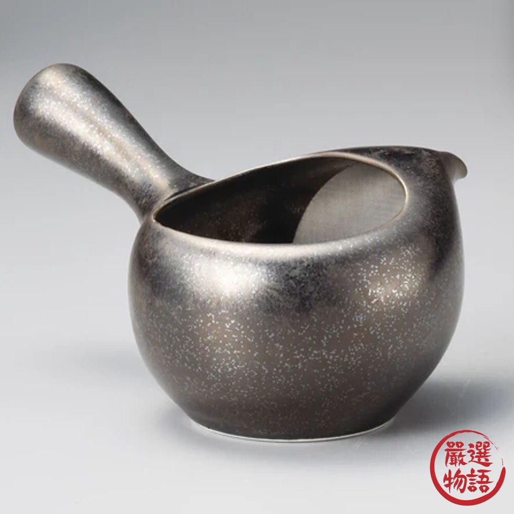 日本製 日式晶釉茶壺 無蓋 泡茶壺 熱水壺 橫手無須 傳統工藝 茶道 茶陶 泡茶 茶葉 常滑燒-圖片-1