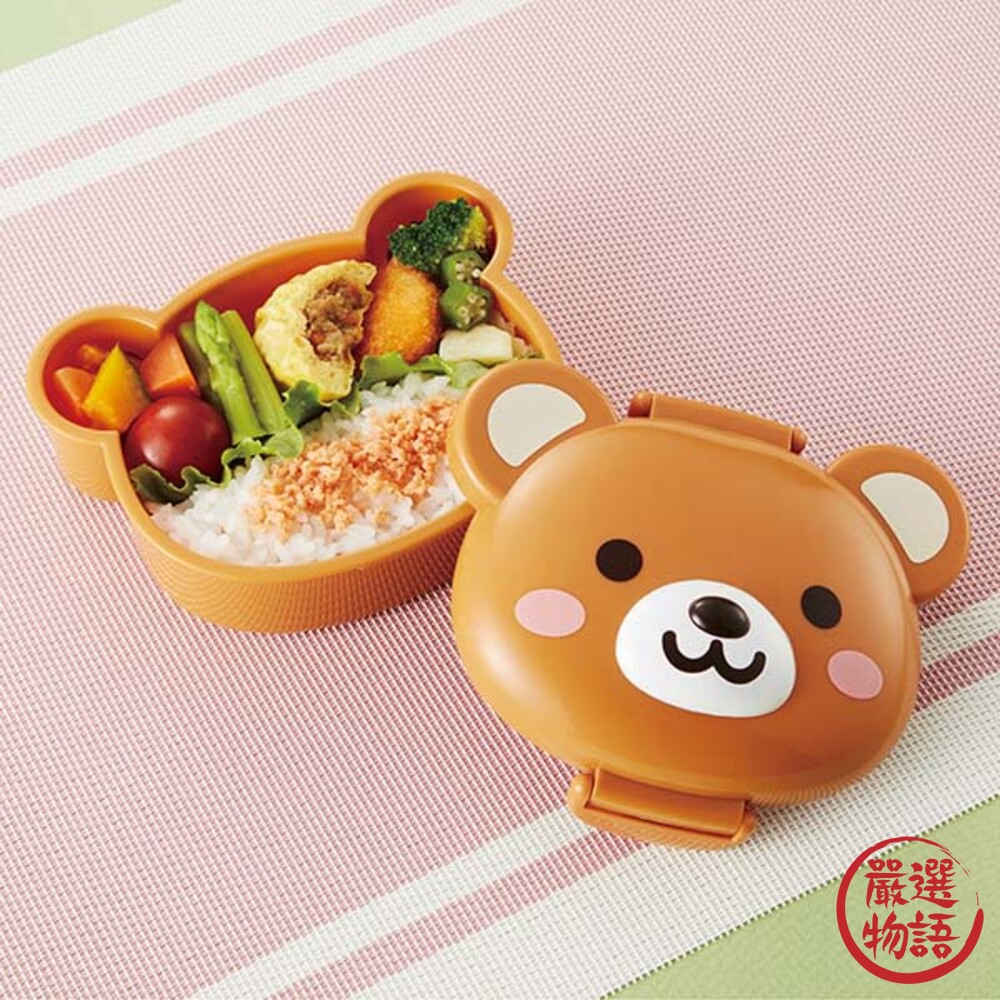 可愛熊便當盒 兒童餐盒 耐熱 可微波 點心盒 營養午餐 便當日 輕食便當 野餐 水果盒-圖片-3