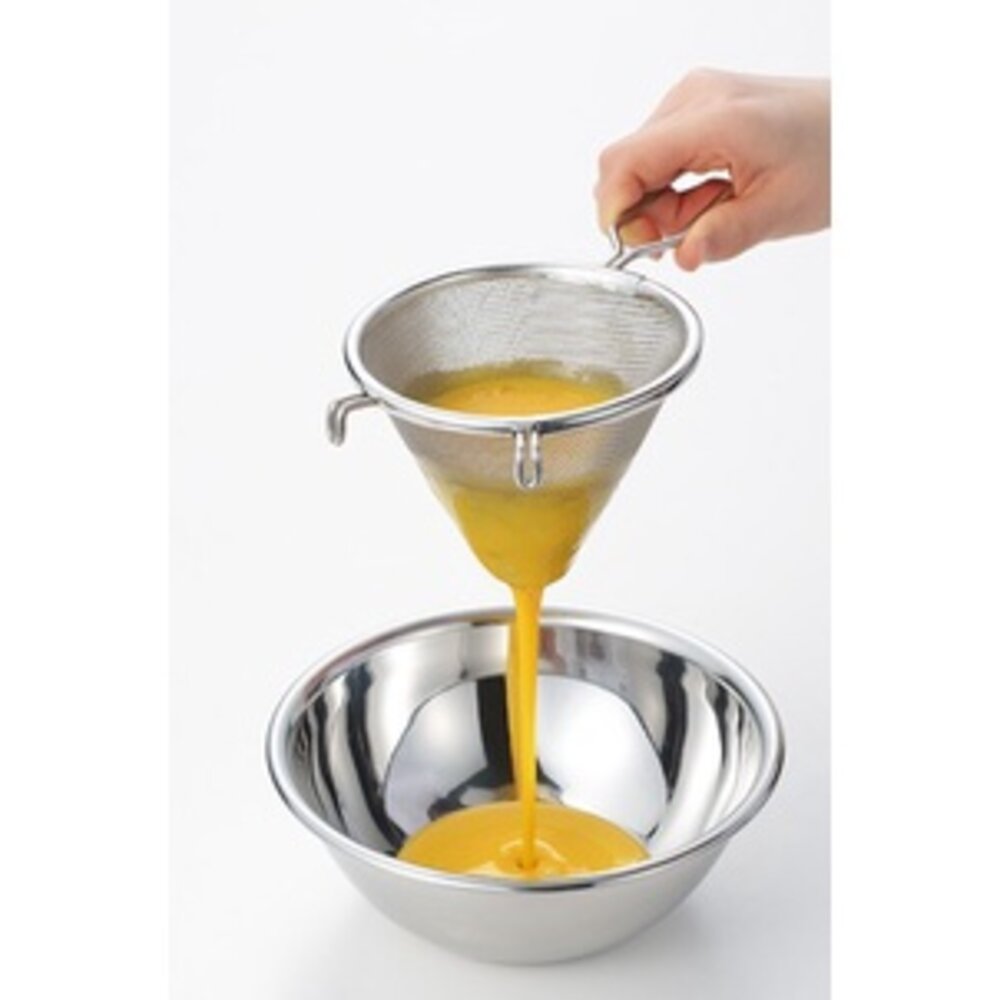 SF-015443-日本製 不鏽鋼篩網 撈勺 過濾網 麵粉篩網 濾網｜雞蛋濾網勺 過篩勺 烘焙用具 雙掛耳 火鍋必備