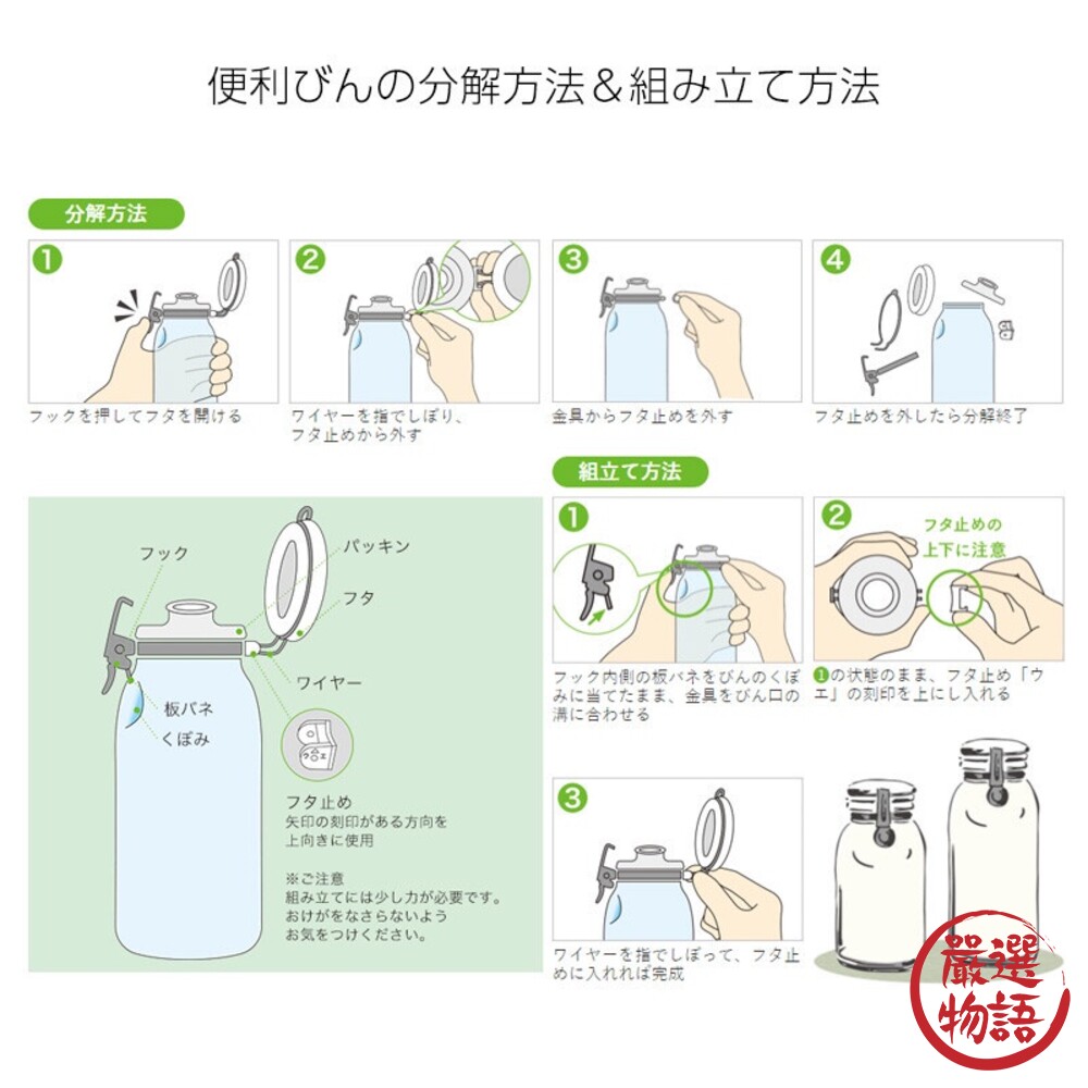 日本製 單手快掀扣式醬料瓶 300ml 星硝 密封罐 糖罐 玻璃瓶 一按即開 醬油瓶 調味料瓶-圖片-3