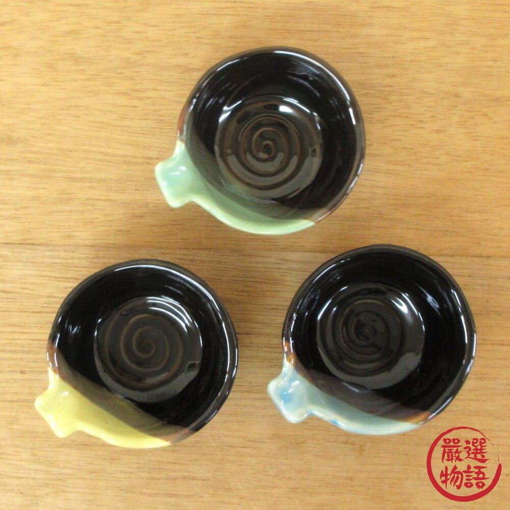 日本製 美濃燒三彩小碟組 小碗 醬料碟 小碟子 小碗 送禮 禮盒 小菜碟 湯碗 湯酒壺 3入組-圖片-1