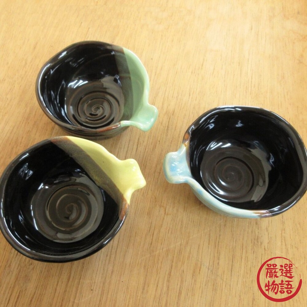 日本製 美濃燒三彩小碟組 小碗 醬料碟 小碟子 小碗 送禮 禮盒 小菜碟 湯碗 湯酒壺 3入組-圖片-3
