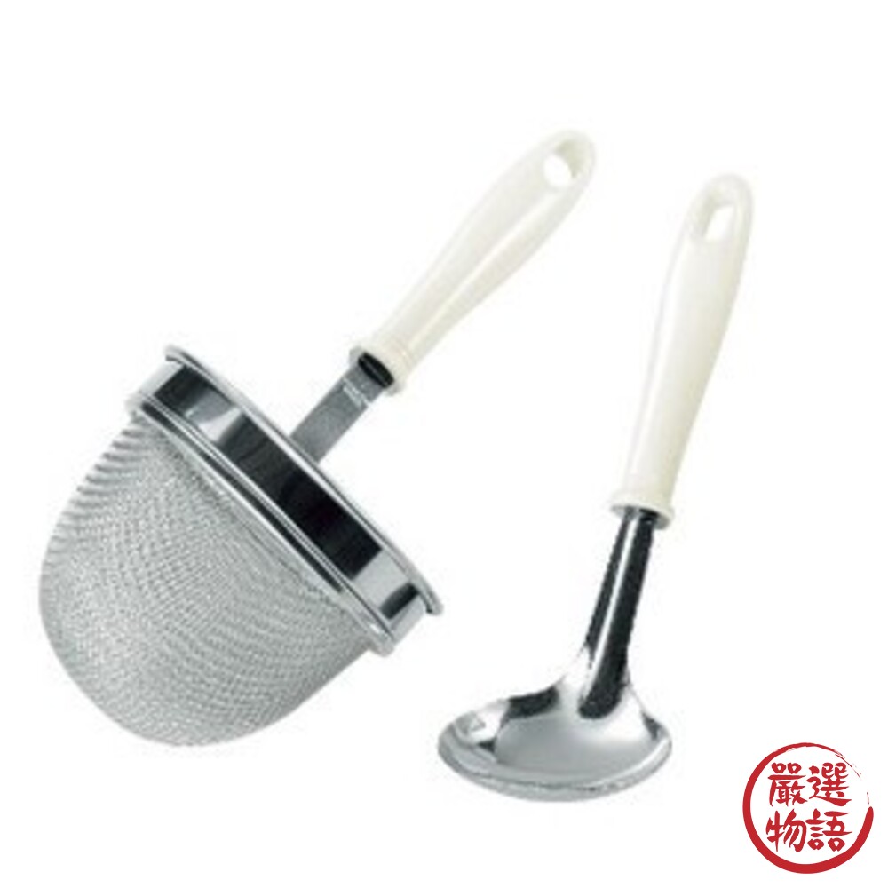 日本製 不鏽鋼可掛式味噌濾勺 撈麵 濾網 不鏽鋼濾勺 過濾篩網 味噌湯 廚房用具 料理用品-圖片-3