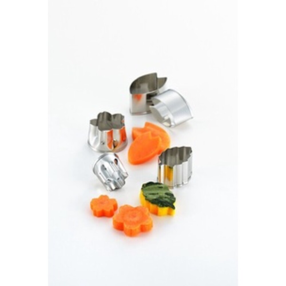 SF-015556-日本製 不銹鋼食物壓模 花型/花瓣/葉形 5入組 模型 餅乾模型 壓吐司模型 壓模 烘焙用具