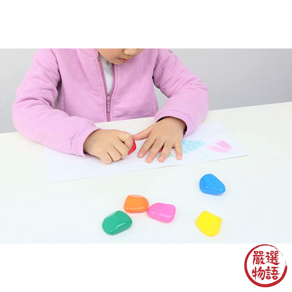 日本製 滾滾石兒童蠟筆 icicolor 安全無毒 AOZORA 蠟筆 畫紙 文具 兒童寫生-圖片-3