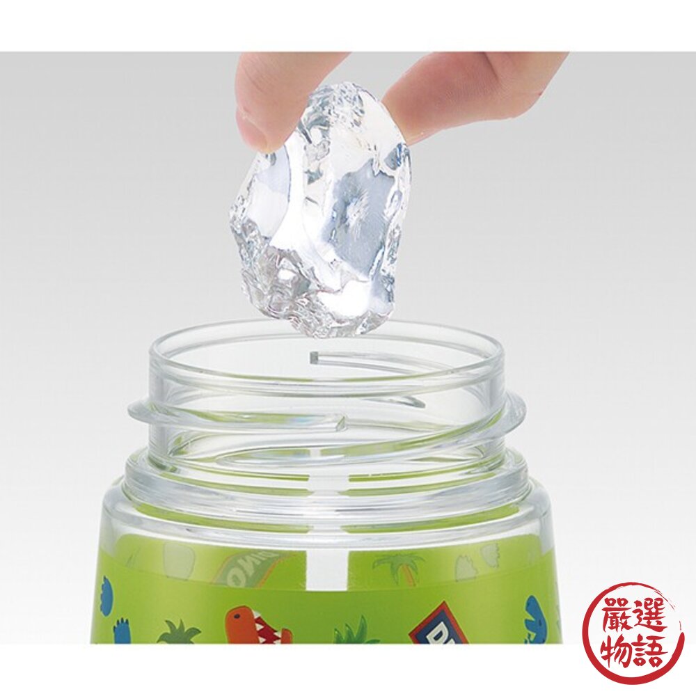 兒童水壺 恐龍 420ml 水瓶 造型水壺 吸管式 附背帶 立體 冷水壺 大瓶口 好清洗-圖片-4