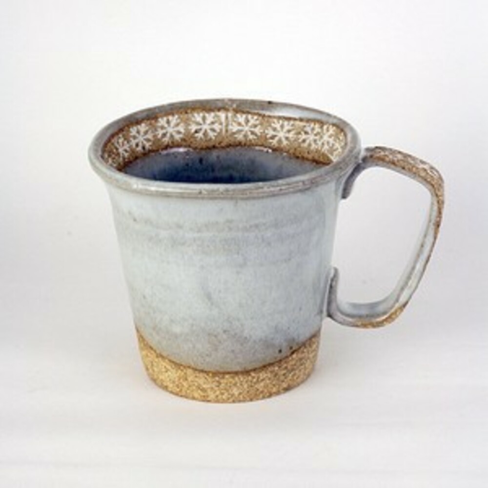 SF-015604-日本製美濃燒馬克杯 ig網美 茶杯 水杯 杯子 雪花圖案 咖啡杯 下午茶 碗盤 餐盤 蛋糕盤 甜點盤