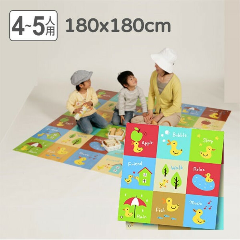 SF-015665-日本製野餐墊 附固定釘 180x180公分 適用3~5人 野餐 露營 可折疊 好攜帶 露營墊 防水 防風