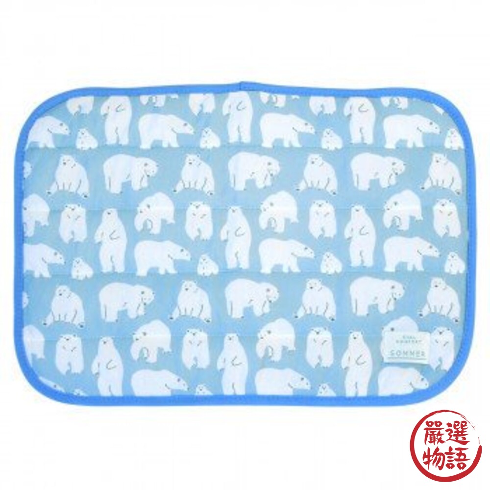 北極熊涼感枕頭墊 抗菌除臭 居家睡眠 夏日涼感枕頭墊 枕頭墊 枕頭 藍色款-圖片-1