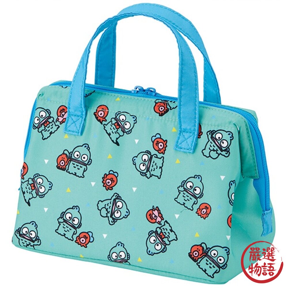 日本三麗鷗正版授權 人魚漢頓 Hangyodon 便當袋 保溫袋 保冷袋 卡通手提購物袋-圖片-1
