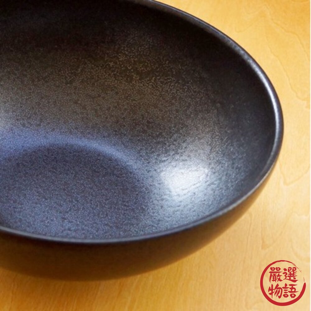 日本製 美濃燒 啞光陶瓷黑碗 拉麵碗 21.5cm 飯碗 湯碗 碗公 湯麵碗 日式餐碗-圖片-3