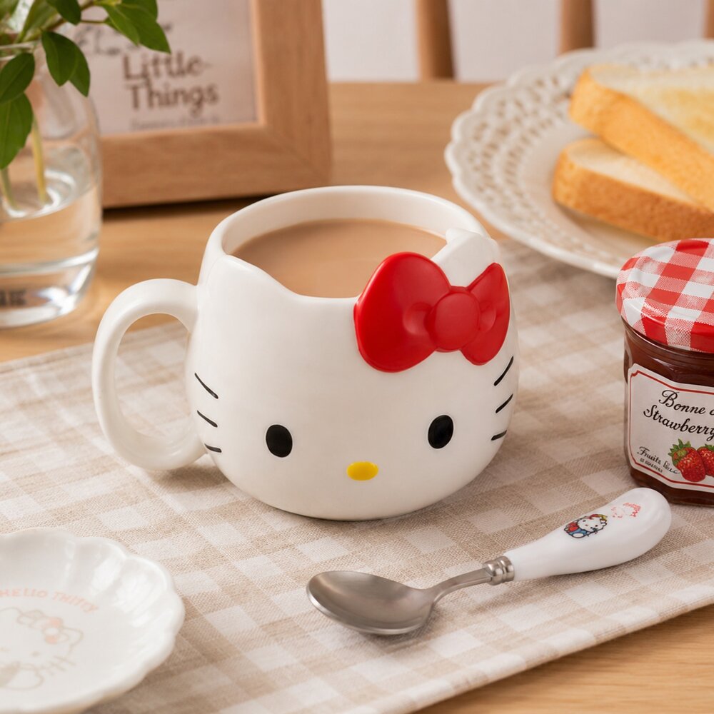 SF-015899-【SANRIO 三麗鷗】HelloKitty兒童水杯 260ml 三麗鷗 Kitty 水杯 馬克杯 牛奶杯 果汁杯 派對