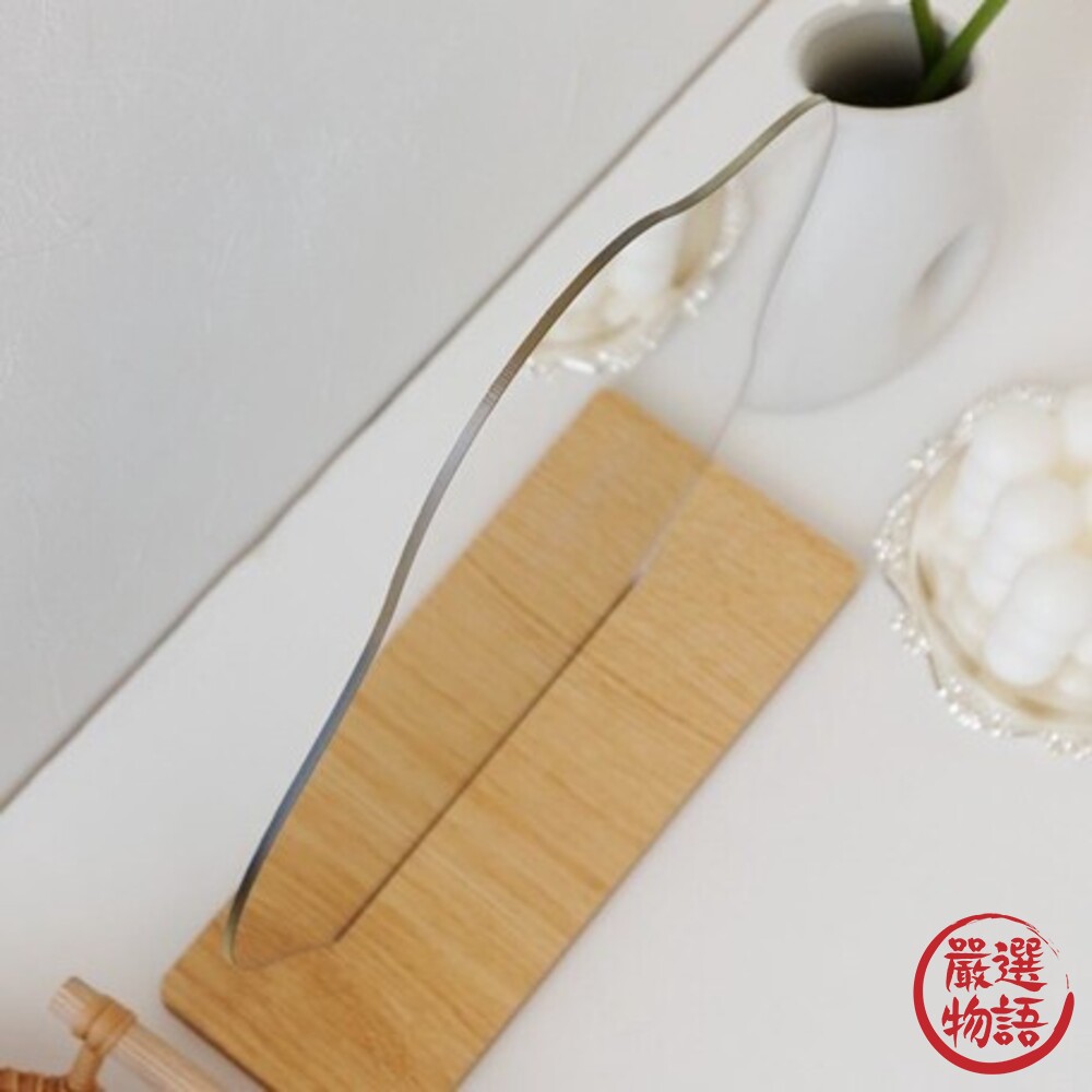 簡約波浪化妝鏡 ins風 韓國風 桌鏡 不規則鏡 室內擺設 居家裝飾 裝飾鏡 簡約質感-圖片-4