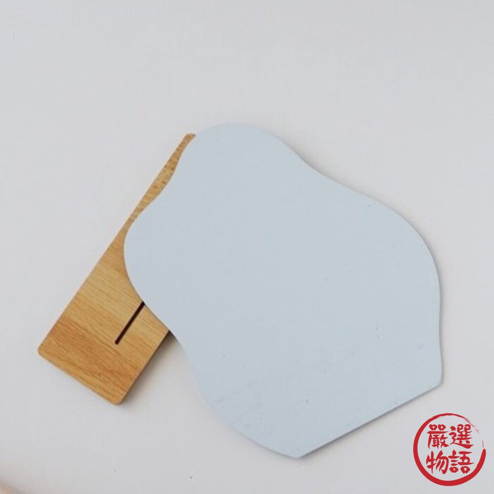 簡約波浪化妝鏡 ins風 韓國風 桌鏡 不規則鏡 室內擺設 居家裝飾 裝飾鏡 簡約質感-圖片-6