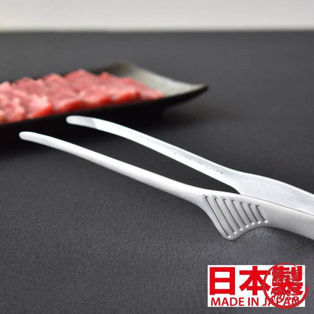 日本製不鏽鋼烤肉夾 18-0 高級安全 不鏽鋼 可站立式設計 防滑烤肉夾 燒肉夾 夾子 烤肉夾 廚房-圖片-3