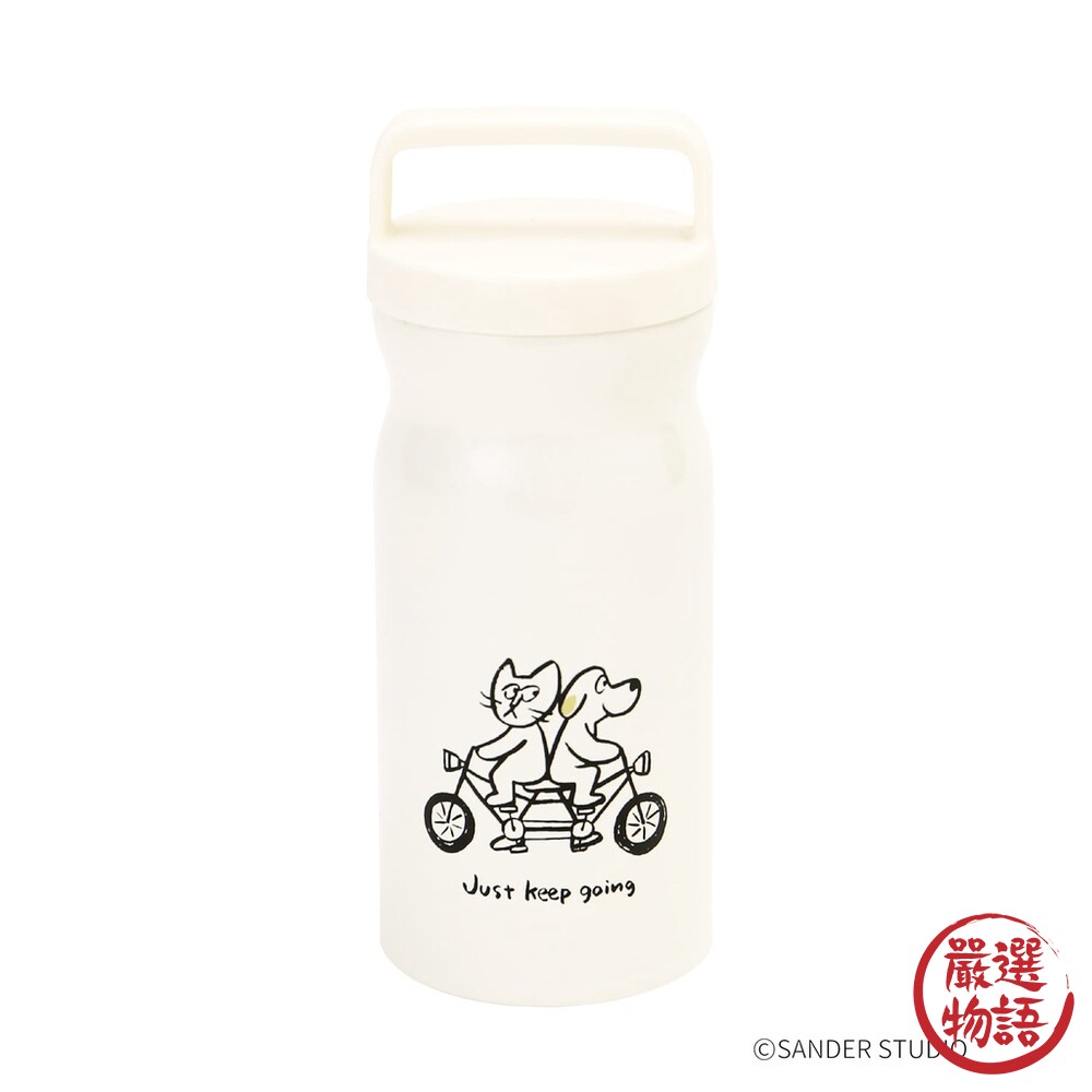 卡通插圖保溫瓶 水壺 保溫杯 水瓶 水杯 保溫 玻璃杯 杯子 攜帶方便 日本知名插圖師-圖片-4