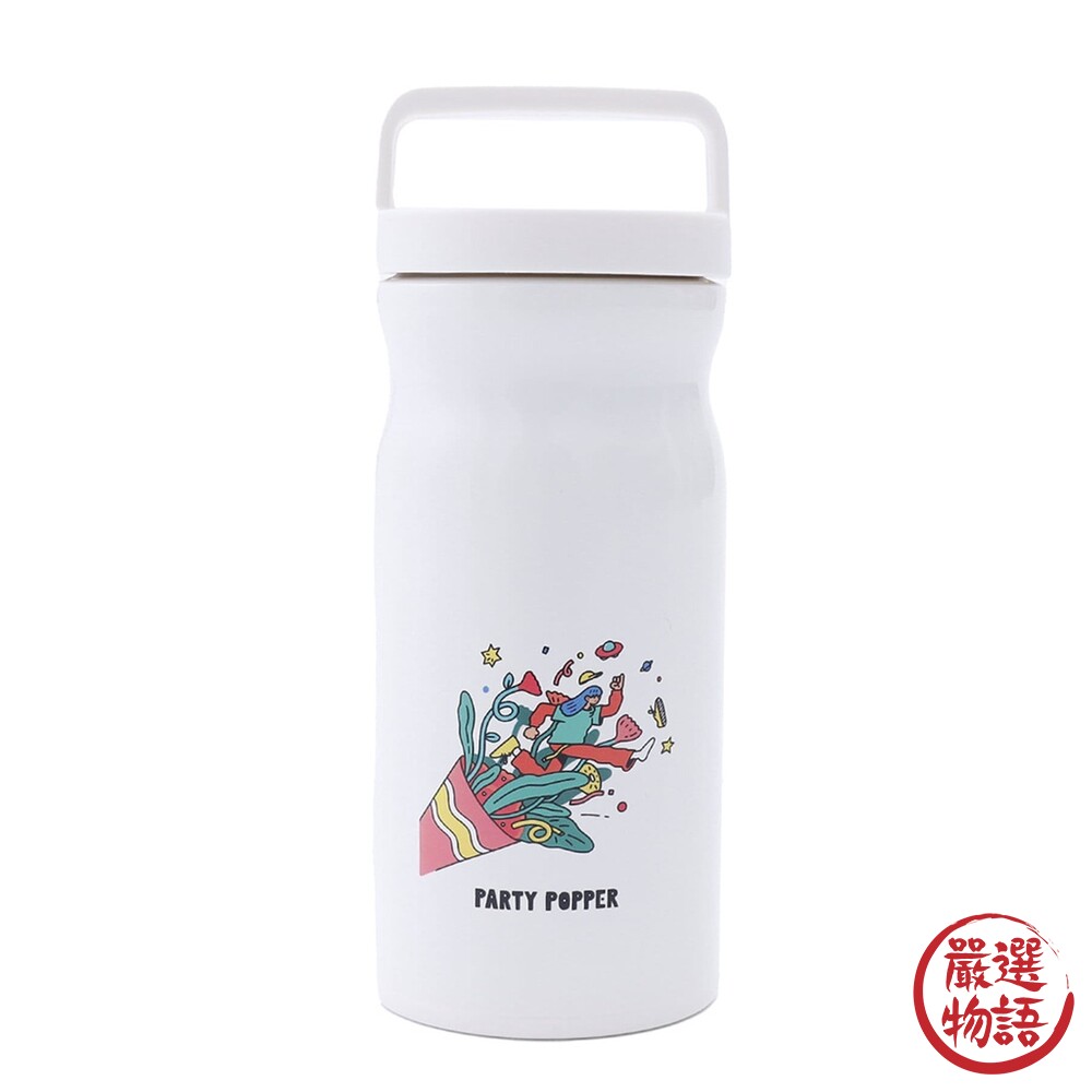 卡通插圖保溫瓶 水壺 保溫杯 水瓶 水杯 保溫 玻璃杯 杯子 攜帶方便 日本知名插圖師-圖片-7