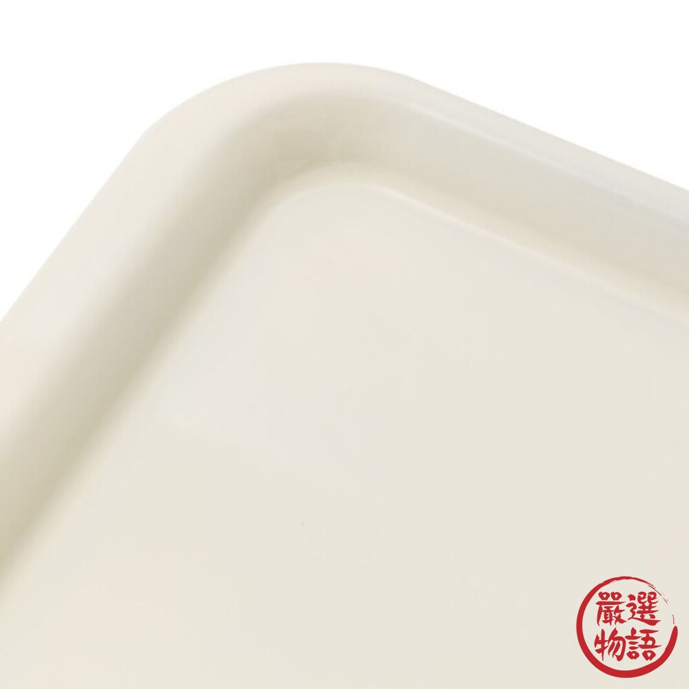 日本製 奶油色抗菌防滑托盤 | 托盤 抗菌 防滑 可微波 耐熱 隔熱墊 廚房好物 餐盤-圖片-4