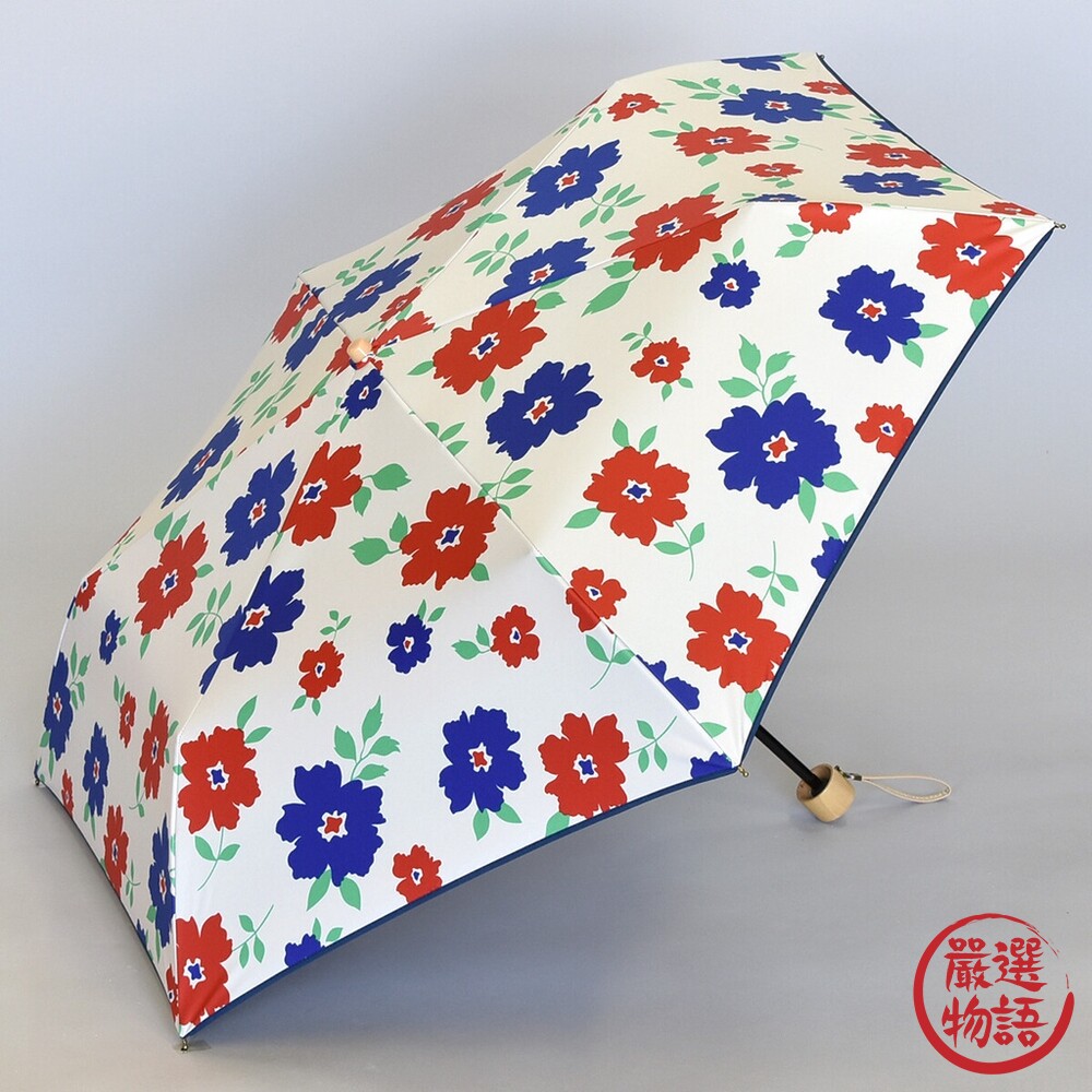 京都花卉晴雨傘 折傘 兩用傘 摺疊傘 遮陽傘 │ 抗UV 防紫外線 塗層遮光 日系傘-圖片-2