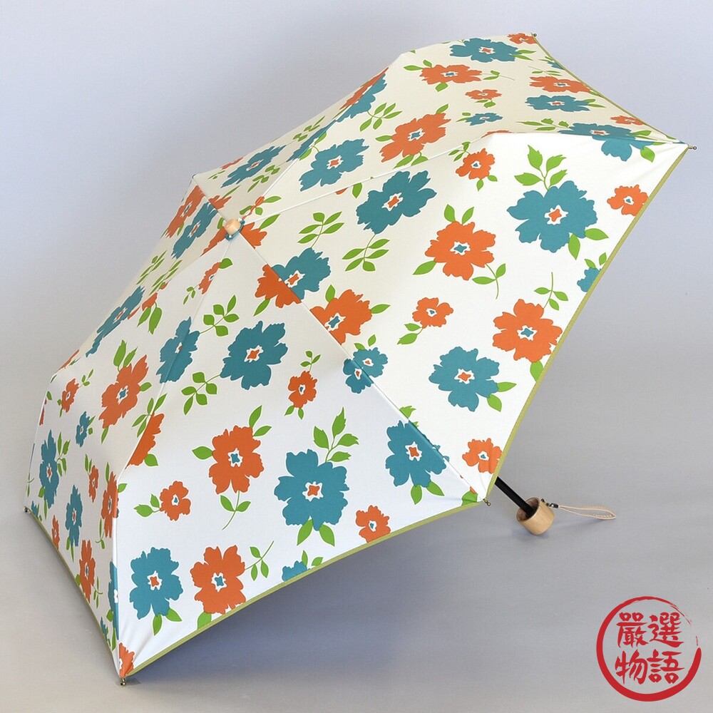 京都花卉晴雨傘 折傘 兩用傘 摺疊傘 遮陽傘 │ 抗UV 防紫外線 塗層遮光 日系傘-圖片-3