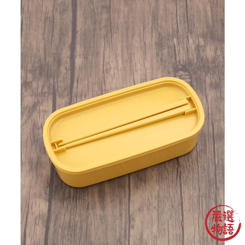 3coins 雙層便當盒 | 附筷子 分隔餐盒 飯盒 可微波 環保餐盒 大容量 590ML-圖片-5
