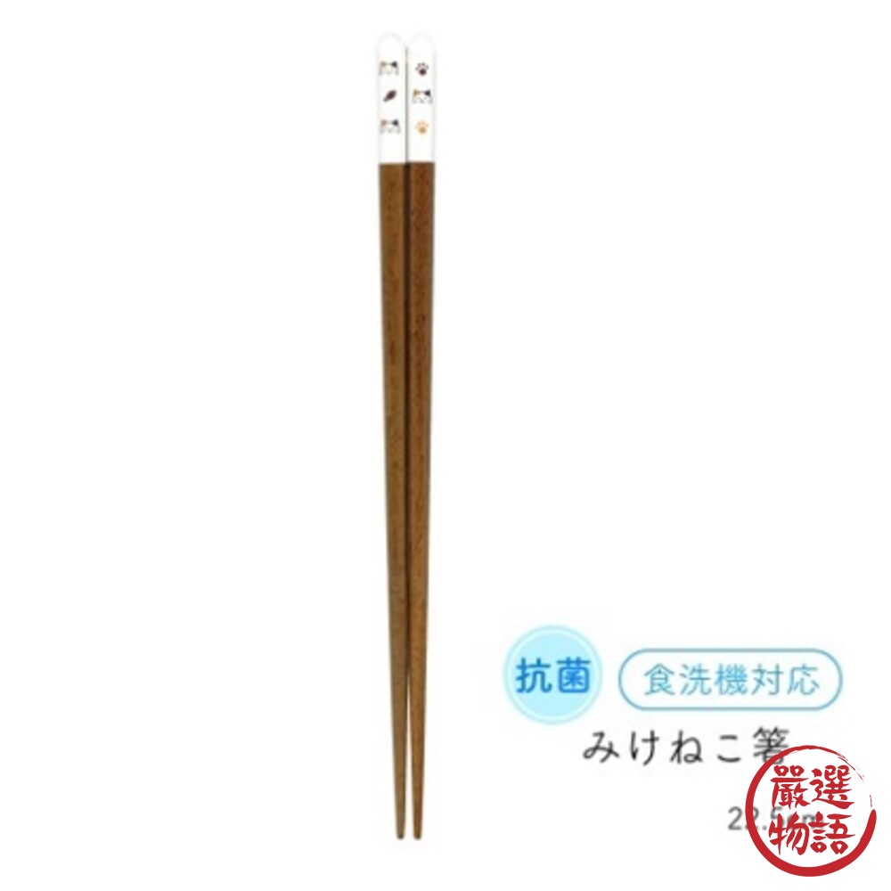 日本製 Mikeneko 三花貓 輕量飯碗 天然木筷 田中箸店 湯碗 筷子 兒童餐具 貓奴-圖片-4