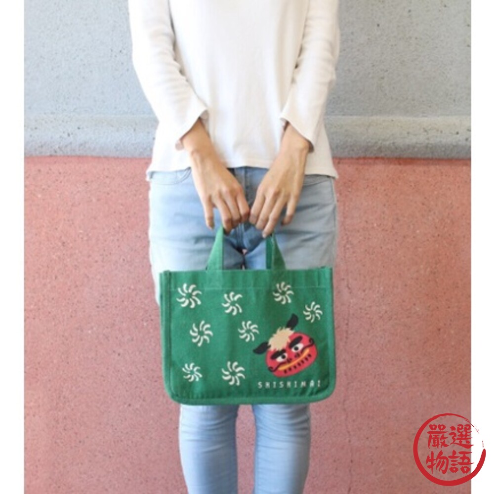 TOMO 帆布托特包 手提袋 外出包 內袋收納 購物袋 福氣 日本吉祥物-圖片-1