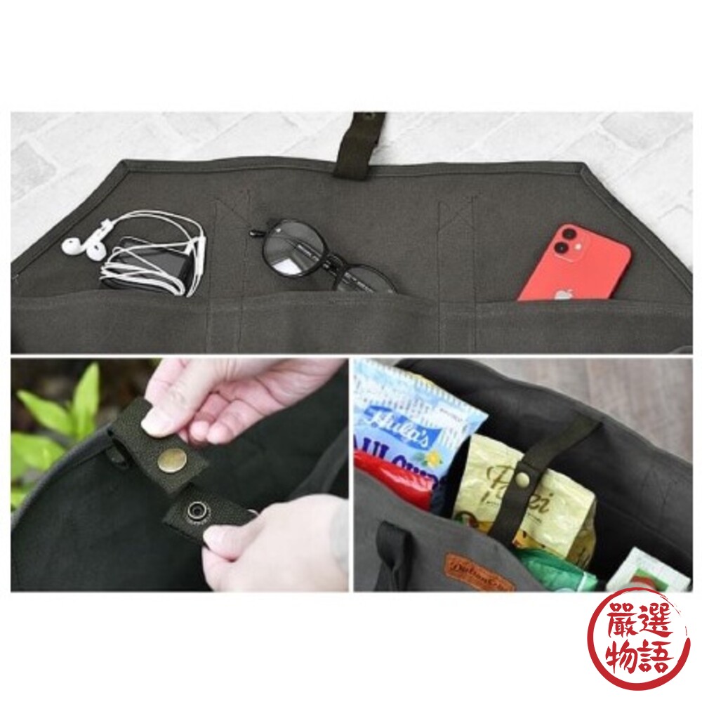 DULTON 蠟染帆布托特包 工具包 帆布袋 工作包 手提袋 大容量背包 工業風 露營包-圖片-4
