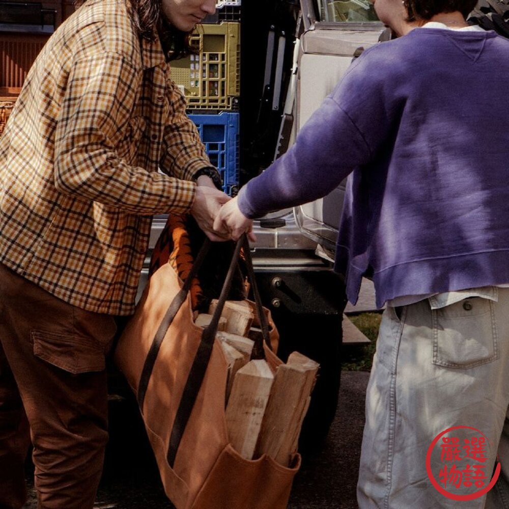 DULTON 蠟染帆布托特包 工具包 帆布袋 工作包 手提袋 大容量背包 露營包 工業風-圖片-3