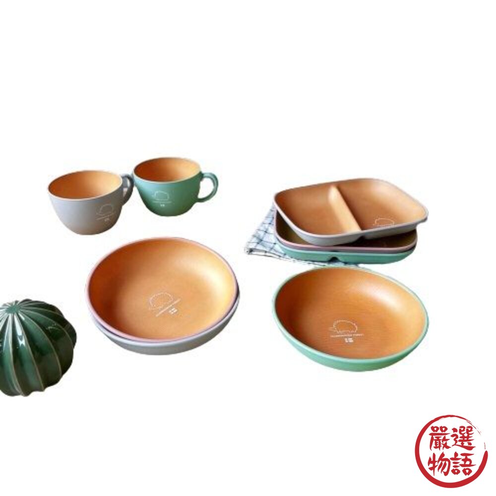 日本製 MOZ 耐熱餐具系列 北歐刺蝟餐盤組 馬卡龍 露營餐盤組 餐盤 分隔盤 圓盤 湯杯 可微波 露營美學-圖片-1