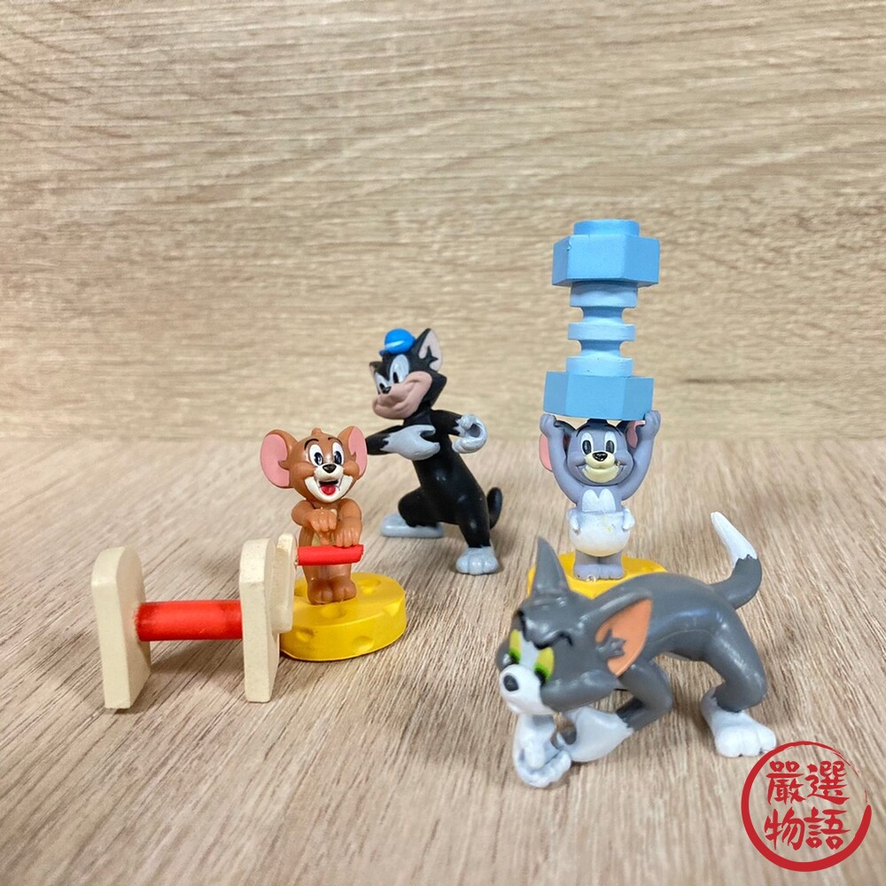 湯姆貓與傑利鼠拔河公仔 日本扭蛋 轉蛋 小不點 黑白貓 日本扭蛋 收藏品 T-ARTS-圖片-3