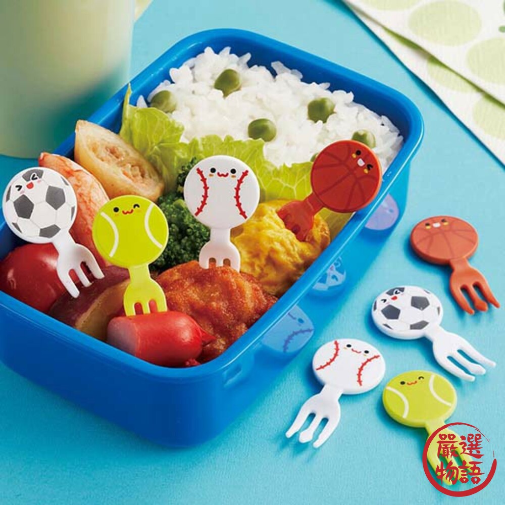 日本製可愛造型食物叉 叉子 點心叉 水果叉 野餐郊遊 食物裝飾 壽司 炸蝦 角落生物 動物 眼睛 球類 車車-圖片-8