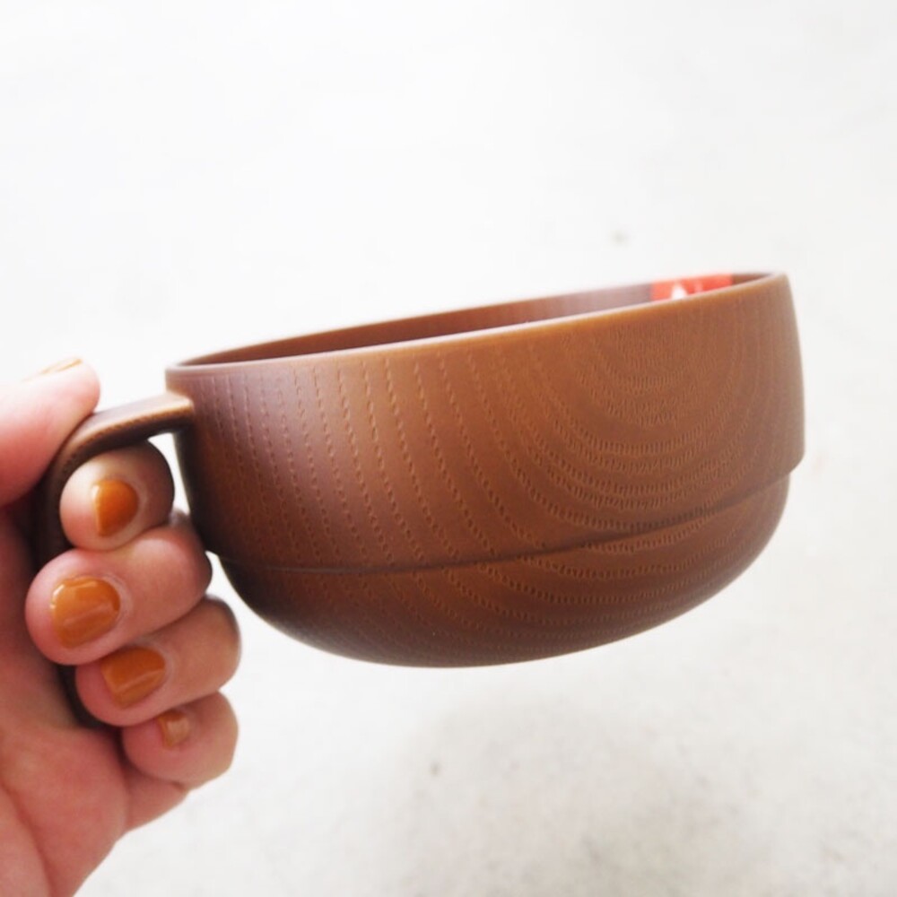 SF-016671-日本製 NH home 木紋湯碗 400ML 飯碗 湯碗 輕量碗 露營餐具 兒童碗 疊碗