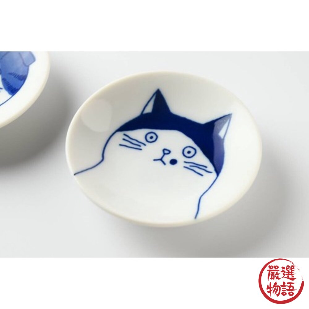 日本製 美濃燒 貓咪 醬料碟 五入禮盒組-圖片-6
