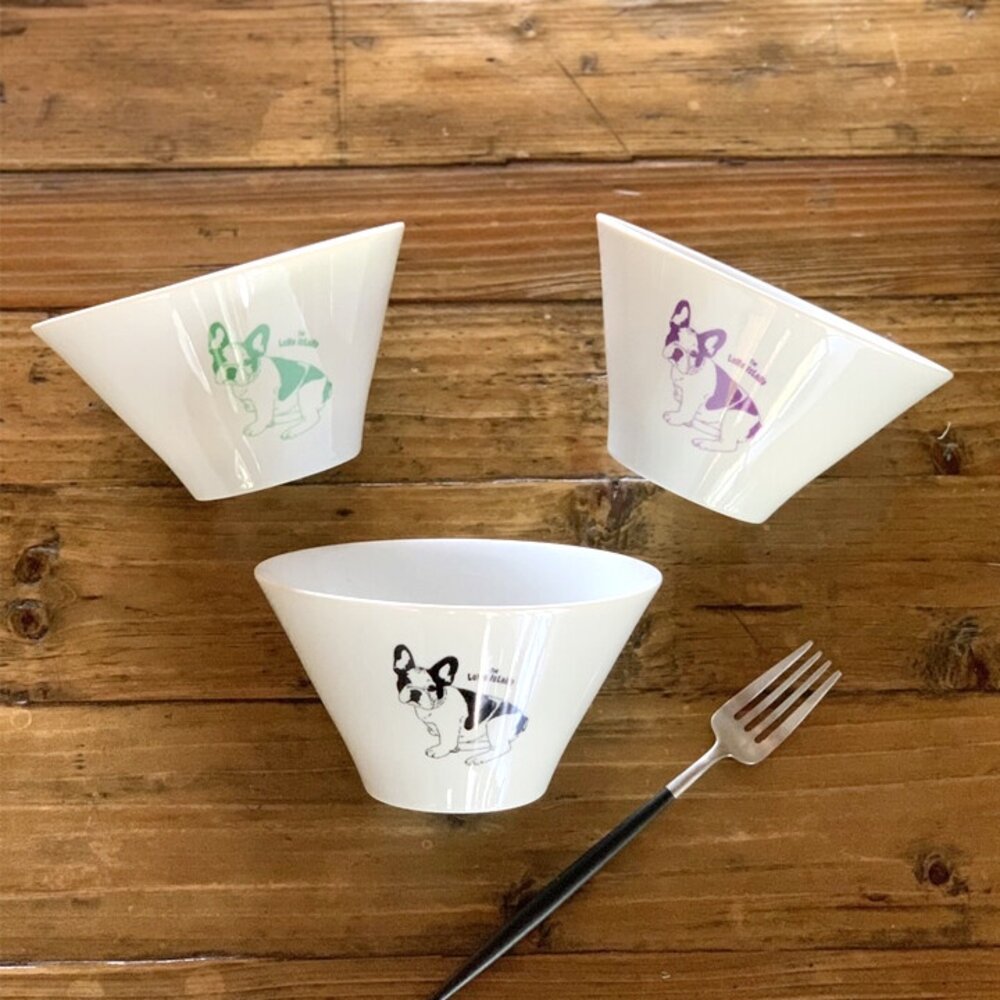 SF-016689-日本製 Furuburu 法鬥沙拉碗 湯碗 深碗｜陶瓷碗 餐碗 深碗 斗笠碗 麵碗 鬥牛犬