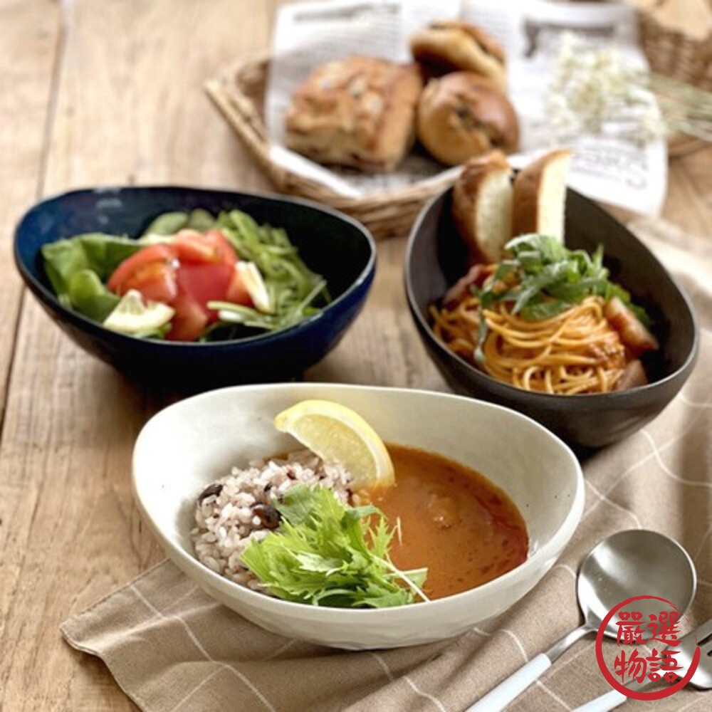 日本製 美濃燒 陶瓷盤 碗盤 月牙型餐碗 餐盤 盤子 日式餐盤 碗盤器皿 盤 瓷盤 陶瓷盤子-圖片-5