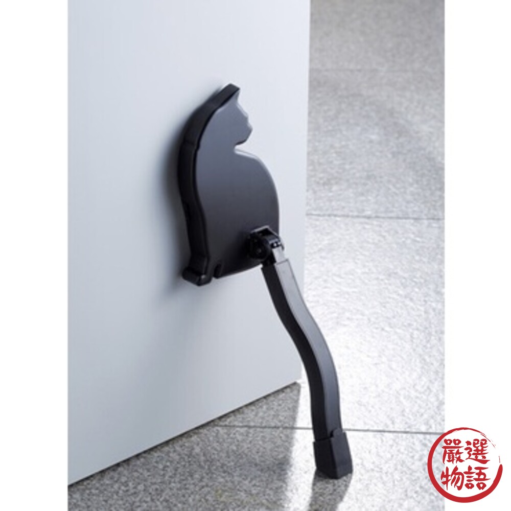日本製 黏貼式貓咪造型門檔 | 造型門檔 門檔 門塞 門阻 阻門器 簡易安裝 免打孔-圖片-2