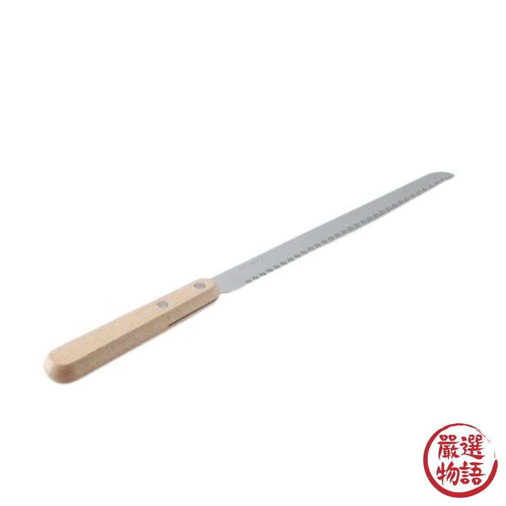 日本製 不鏽鋼麵包刀 燕三條 木手柄 不鏽鋼 吐司刀 鋸齒刀 法國麵包 粗齒麵包刀 烘焙刀-圖片-1