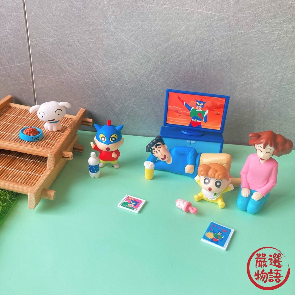 萬代 BANDAI 小新扭蛋 蠟筆小新 野原一家團聚組 扭蛋 轉蛋 小白 廣志 動感超人-圖片-2