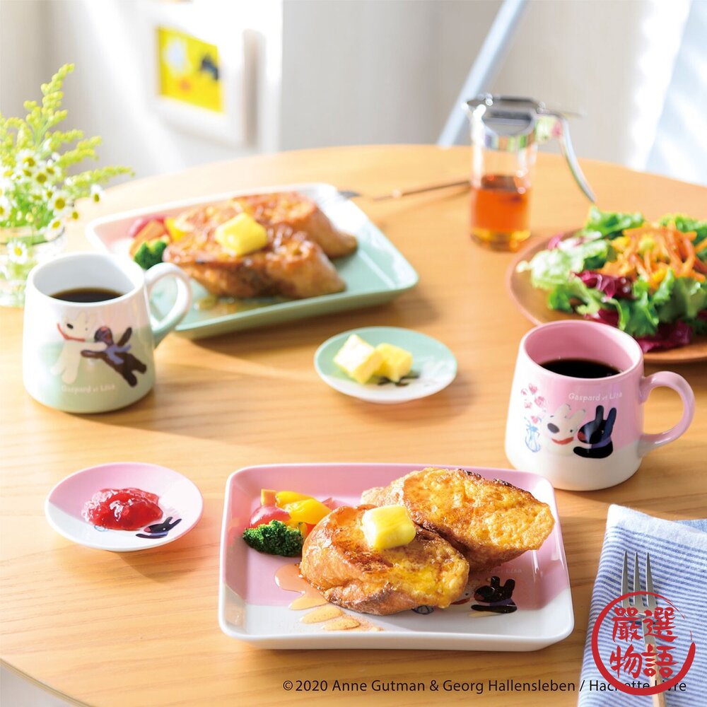 日本製 麗莎和卡斯柏 馬克杯 260ml 咖啡杯 茶杯 水杯 瓷杯 牛奶杯 美濃燒 盒裝 送禮-圖片-1
