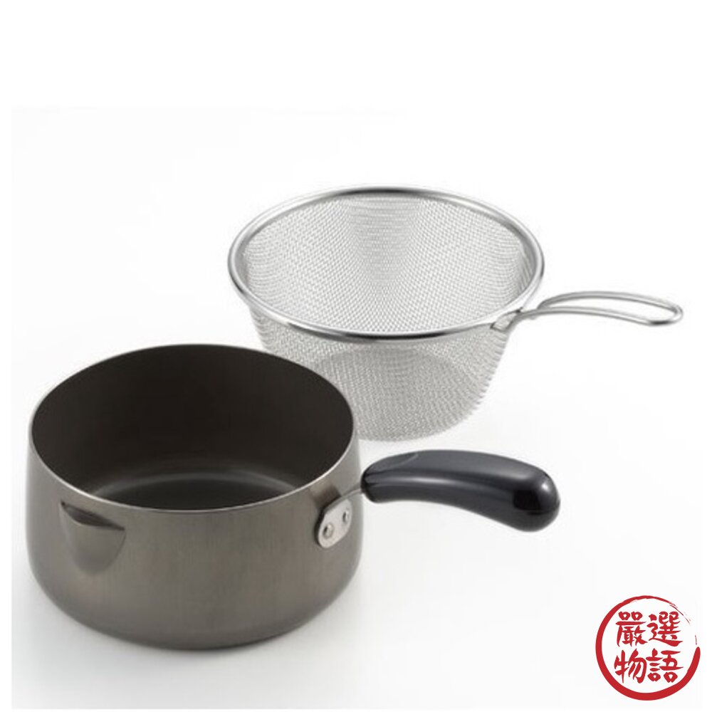 日本製 吉川油網+鍋子 瀝乾 炸鍋 | 吉川鄉技 職人油炸鍋 片手鍋 單柄鍋-圖片-3