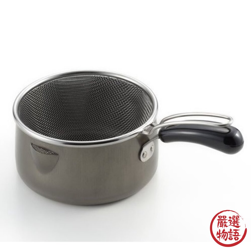 日本製 吉川油網+鍋子 瀝乾 炸鍋 | 吉川鄉技 職人油炸鍋 片手鍋 單柄鍋-圖片-4