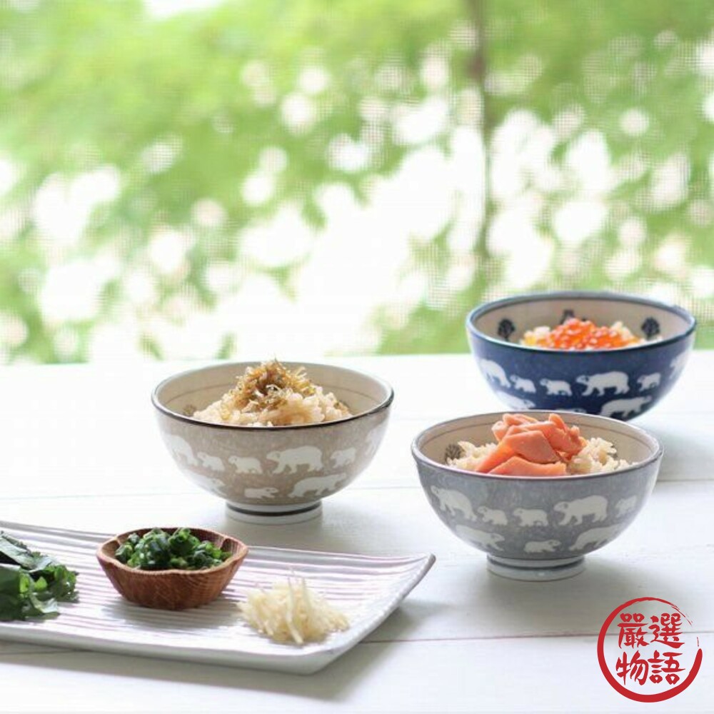 日本製美濃燒 北極熊輕量飯碗 北歐 餐具 湯碗 碗 飯碗 食器 陶瓷-圖片-1