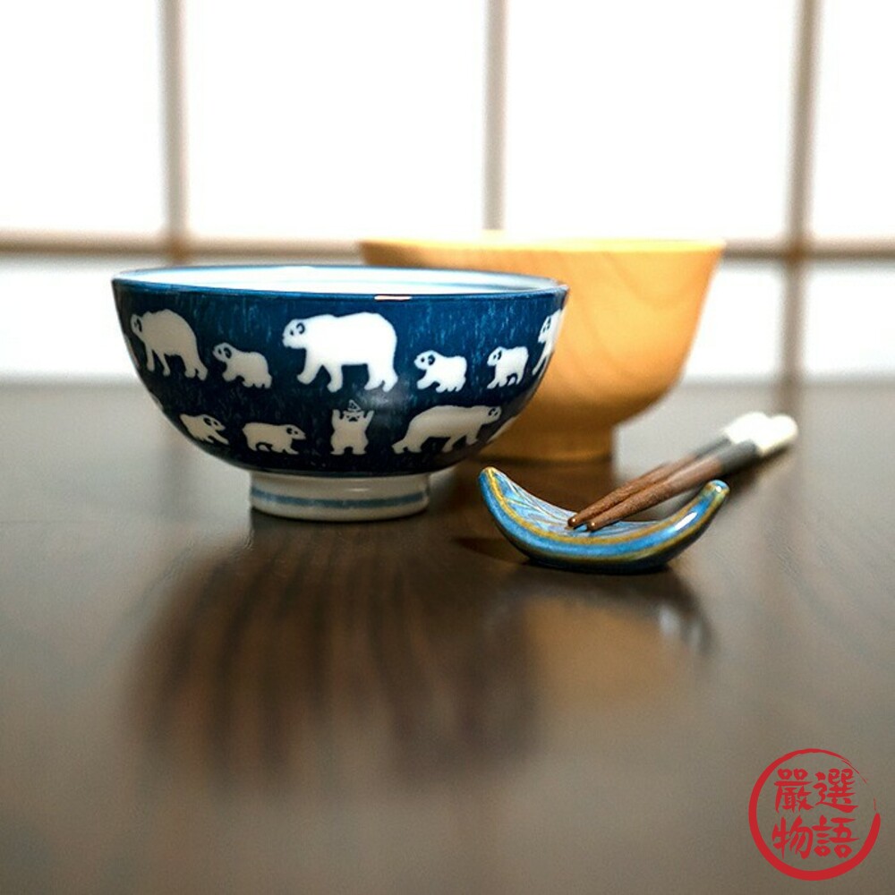 日本製美濃燒 北極熊輕量飯碗 北歐 餐具 湯碗 碗 飯碗 食器 陶瓷-圖片-3