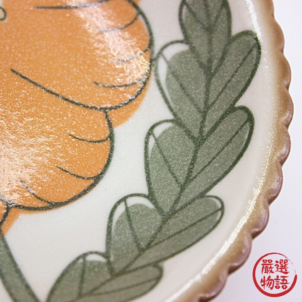 日本製 美濃燒 花卉盤 餐盤 陶瓷餐盤 陶瓷碗 深盤 碗 大盤子 陶瓷盤 水果盤 小碟子 盤-圖片-3