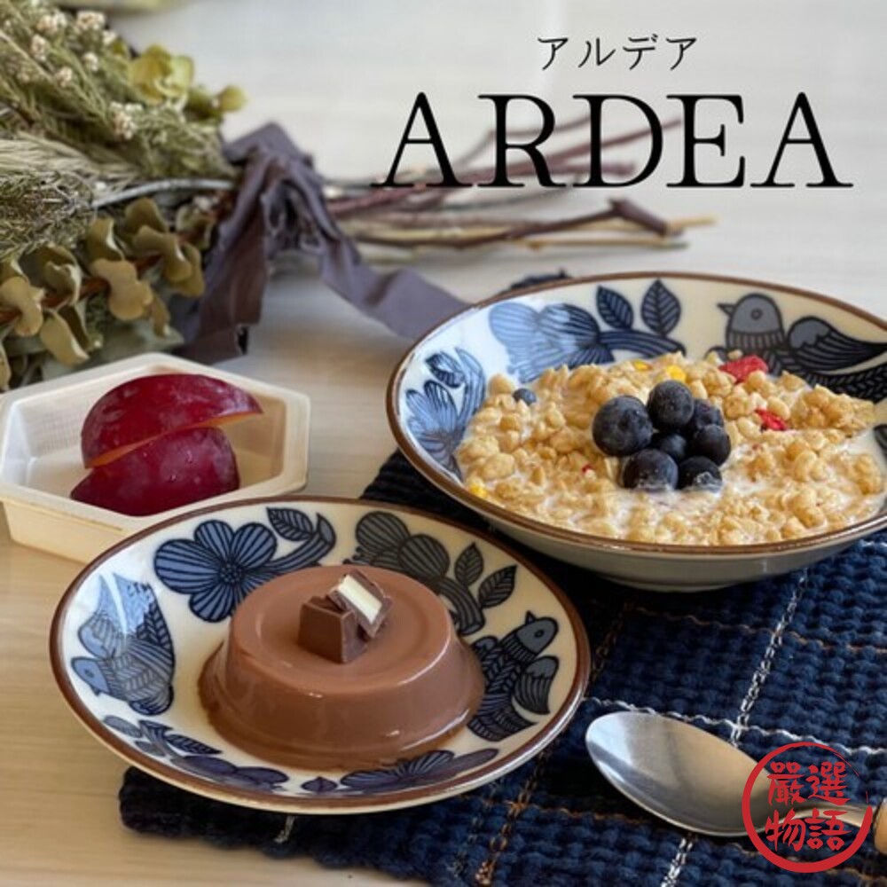 日本製 復古花鳥餐盤 餐碗 蛋糕盤 餐盤 甜點盤 點心盤 沙拉盤 碗盤 餐具 日本餐具-圖片-1