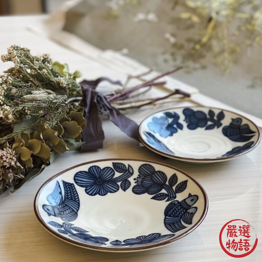 日本製 復古花鳥餐盤 餐碗 蛋糕盤 餐盤 甜點盤 點心盤 沙拉盤 碗盤 餐具 日本餐具 封面照片